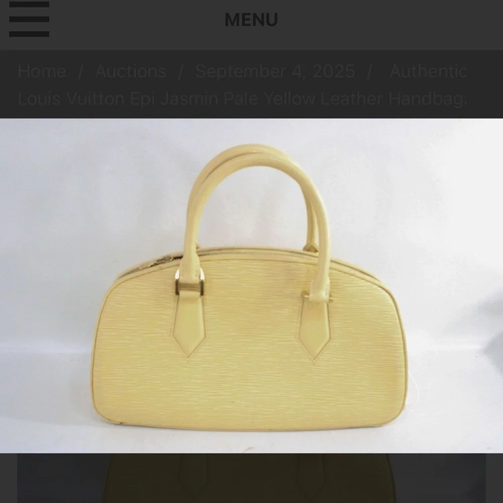 Louis Vuitton Cream Leather Satchel